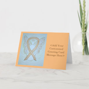 Pastel Gold Awareness Ribbon Angel-kaarten Kaart