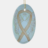 Pastel Gold Awareness Ribbon Angel Ornament (Rechts)