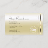 Pastel Gold Cream Effect Sparkle Diamonds toevoege Visitekaartje (Achterkant)