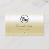 Pastel Gold Cream Effect Sparkle Diamonds toevoege Visitekaartje (Voorkant)