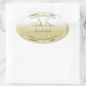 Pastel Gold Cream Product Labels diamanten Initial (Tas)