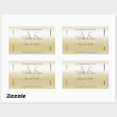 Pastel Gold Cream Product Labels diamanten Initial (Vel)