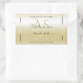 Pastel Gold Cream Product Labels diamanten Initial (Tas)