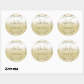 Pastel Gold Cream Product Labels diamanten Initial (Vel)