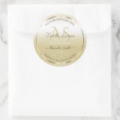 Pastel Gold Cream Product Labels diamanten Initial (Tas)