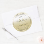 Pastel Gold Cream Product Labels - Logo en Initial (Envelop)