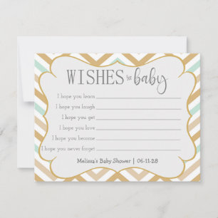 Pastel Gold en Green Zig Zag Baby Wishes