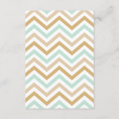 Pastel Gold en Green Zig Zag Neutral Baby Books Informatiekaartje (Achterkant)