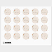 Pastel & Gold Floral Wedding Invitation Ronde Sticker (Vel)