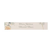 Pastel & Gold Floral Wedding Invitation Uitnodigingen Wikkel (Vlak)