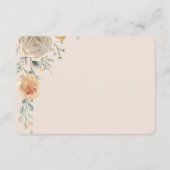 Pastel Gold Floral Wedding RSVP Card (Achterkant)