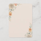 Pastel Gold Floral Wedding RSVP Card (Achterkant)
