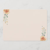 Pastel Gold Floral Wedding Save the Date Card Kaart (Achterkant)