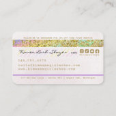 Pastel Gold Glitter Drip-creditcard Visitekaartje (Achterkant)