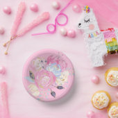 Pastel Gold Glitter Flower Papieren Kommen (Feest)