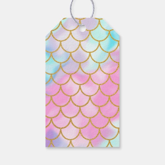 Pastel Gold Glitter Flowers Cadeaulabel (Achterkant)