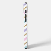 Pastel Gold Glitter Zigzag Patroon Case-Mate iPhone Case (Achterkant / Links)