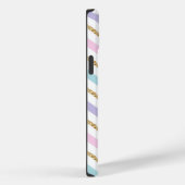 Pastel Gold Glitter Zigzag Patroon Case-Mate iPhone Case (Achterkant / Rechts)
