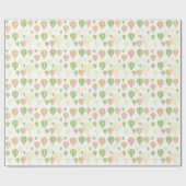 Pastel Gold Hot Air-ballon Cadeaupapier (Vlak)