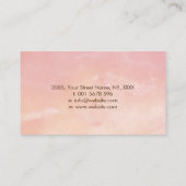Pastel Gold Lips op Roos Quartz Makeup Artist Visitekaartje (Achterkant)