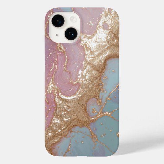Pastel Gold Marble Case-Mate iPhone Case (Achterkant)
