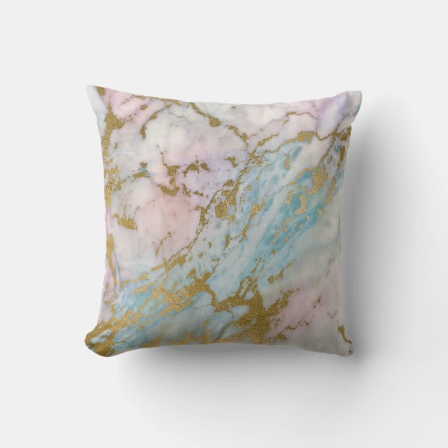  PASTEL GOLD MARBLE INSPIRED CUSHION KUSSEN (Voorkant)