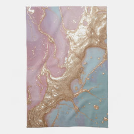 Pastel Gold Marble Theedoek