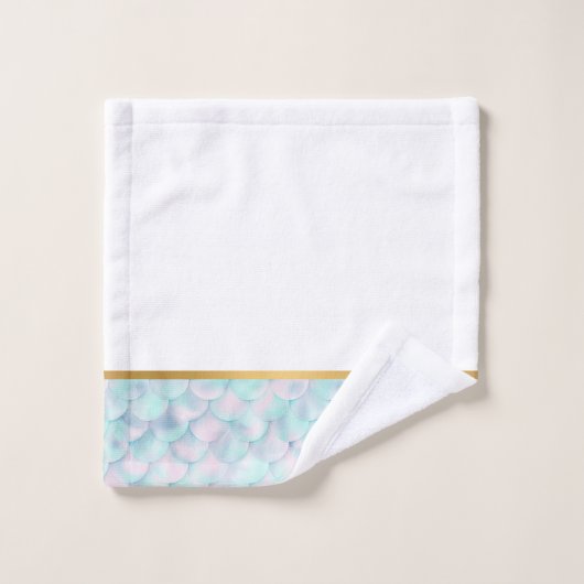 PASTEL GOLD MERMAID BATHROOM TOWEL SET BAD HANDDOEK (Wasdoekje)