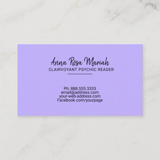 *~* Pastel Gold String Lights Clairvoyant Reader Visitekaartje (Achterkant)