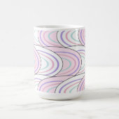 Pastel golf abstract patroon koffiemok (Center)