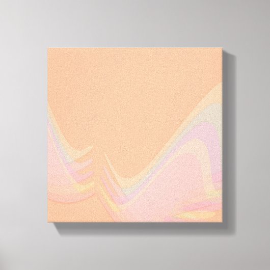 Pastel golven gewikkeld canvas print (Voorkant)