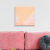 Pastel golven gewikkeld canvas print (Insitu (Woonkamer))