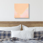 Pastel golven gewikkeld canvas print (Insitu (Slaapkamer))