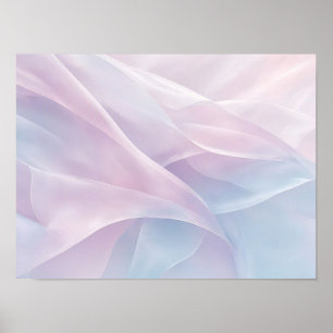 Pastel Golvende Golven Abstracte Wandkunst Poster