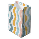 Pastel Golvende Lijnen Medium Cadeauzakje (Voorkant Gekanteld)