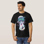 Pastel Goth Alien Abduction Aesthetic Spaceship Nu T-shirt (Voorkant volledig)