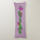 Pastel Goth Alien Bloem Motief Omkeerbare Kussenho Lichaamskussen (Achterkant (Verticaal))