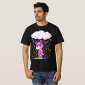 Pastel Goth Angry Teddy Bear Under Patel Rain and  T-shirt (Voorkant volledig)