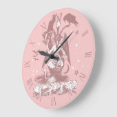 Pastel Goth Bahomet with a Cat and a Raven Grote Klok (Hoek)