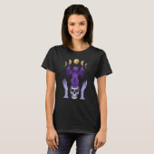 Pastel Goth Cat Skull Candles Moon Phases Creepy C T-shirt (Voorkant volledig)