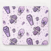 Pastel Goth Coffins Pattern Muismat (Voorkant)