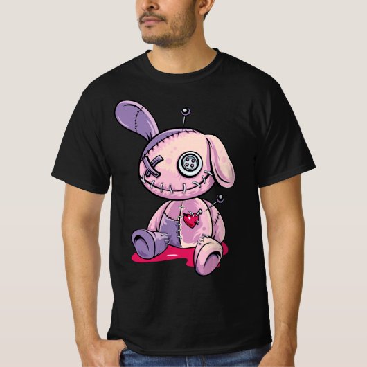Pastel Goth Creepy Voodoo Doll Cute Aesthetic Doll T-shirt (Voorkant)