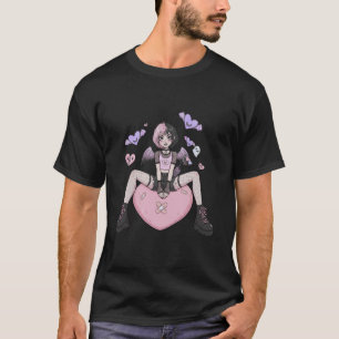 Pastel Goth Cupido Anime Kawaii Meisje Hart Esthet T-shirt