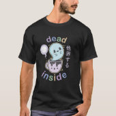 Pastel Goth Dead Inside Coffee Ghost Creepy Cute K T-shirt (Voorkant)