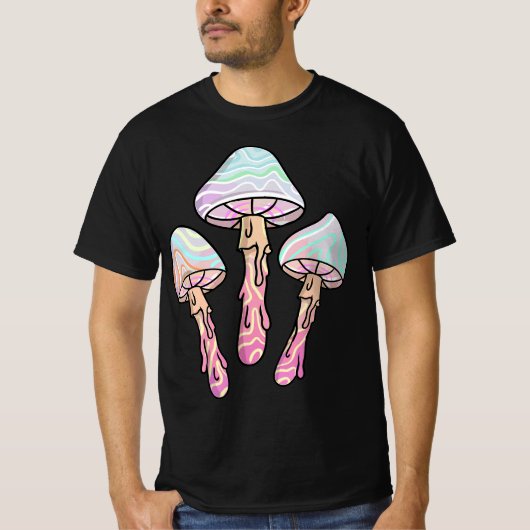 Pastel Goth Dripping Mushrooms  T-shirt (Voorkant)