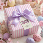 Pastel Goth Easter Pink Striped Alternative Cadeaupapier