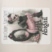 Pastel Goth Esthetiek Halloween Sherpa Deken (Voorkant (horizontaal))