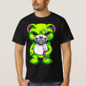 Pastel Goth Evil Teddy Bear  T-shirt (Voorkant)