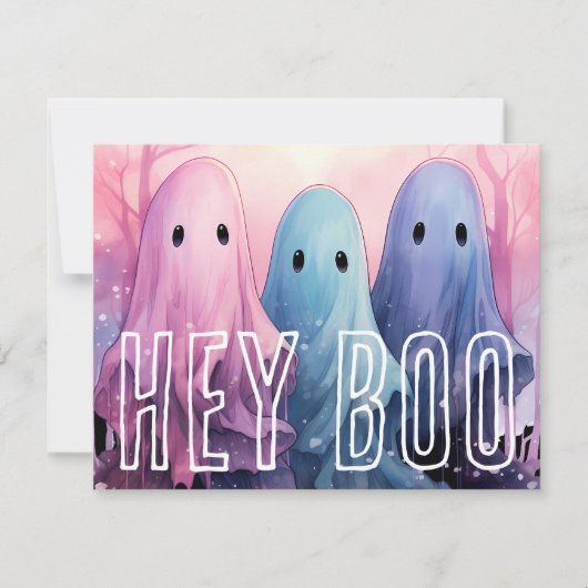 Pastel Goth Geesten Halloween Feest Kaart (Voorkant)