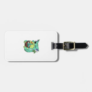 Pastel Goth Griezige Anime Ramen Kat Halloween T-S Bagagelabel